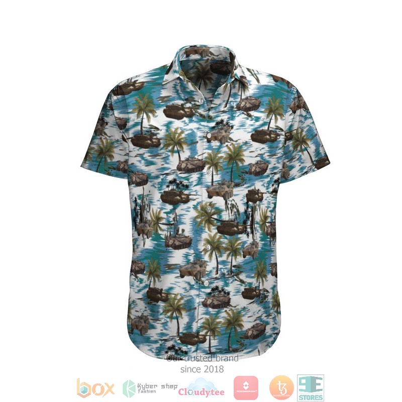 ASLAV and Leopard Blue Hawaiian Shirt