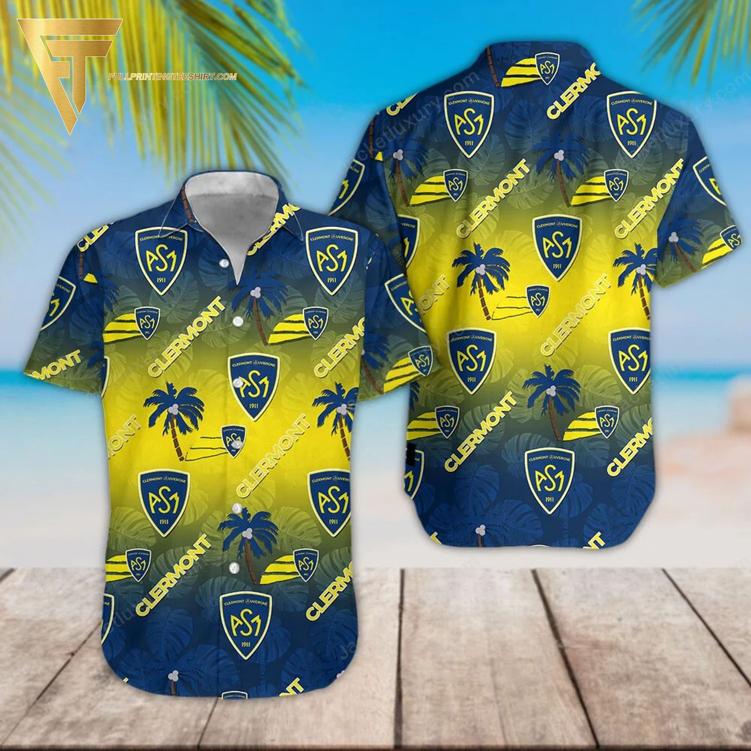 ASM Clermont Auvergne Rugby Sport Fan All Over Print Hawaiian Shirt