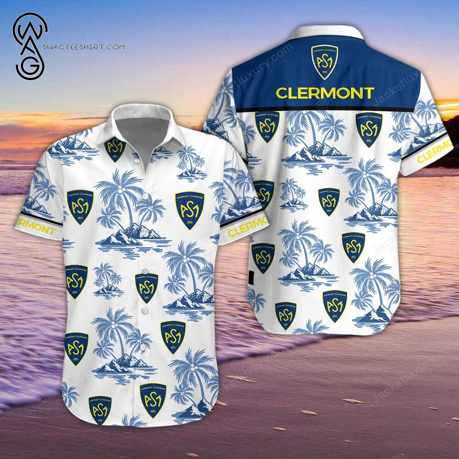 ASM Clermont Auvergne Rugby Sport Fan All Over Print Hawaiian Shirt