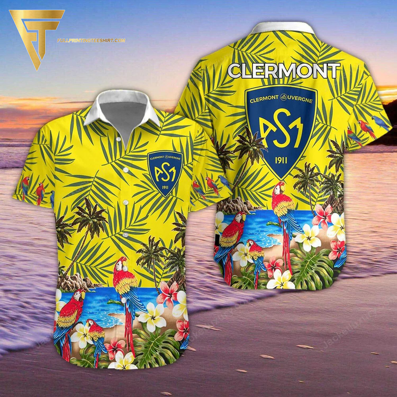 Atlanta Braves Coconut Tree Full Print Hawaiian Shirt