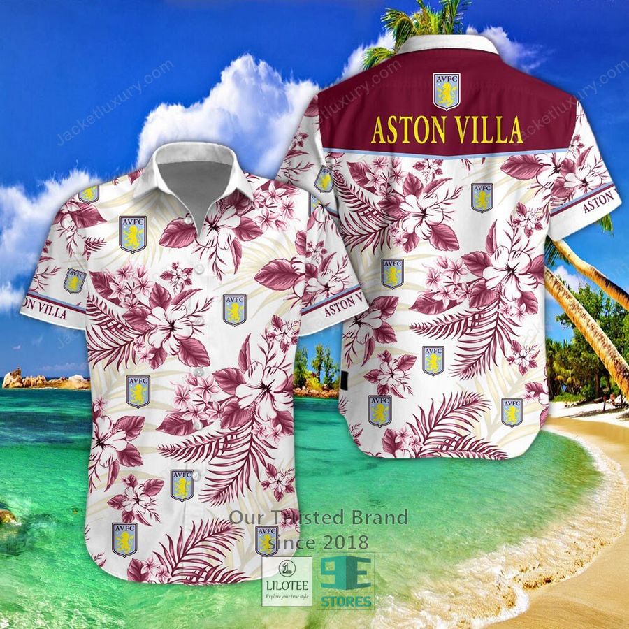 Aston Villa F.C Coconut Hawaiian Shirt, Short