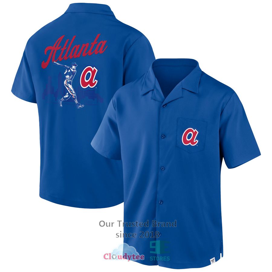 Atlanta Braves Fanatics Branded Proven Winner Camp Royal Hawaiian Shirt