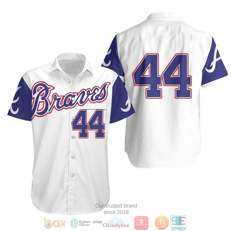 Atlanta Braves Mlb Grey Jersey Inspired Style Hawaiian Shirt