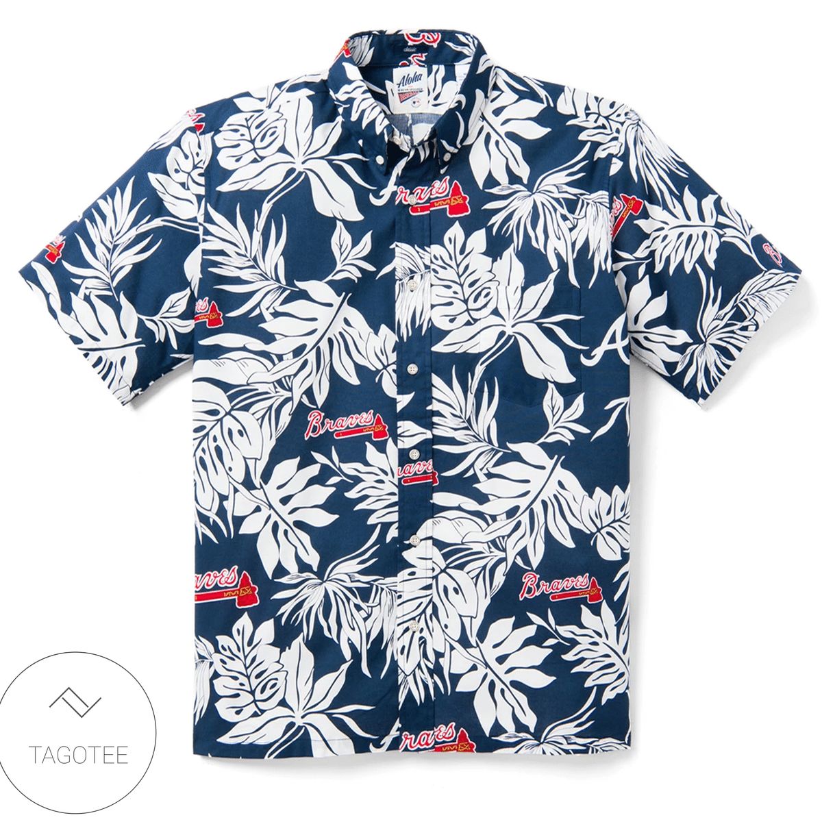 Atlanta Braves Logo Aloha Mlb Hawaiian Shirt