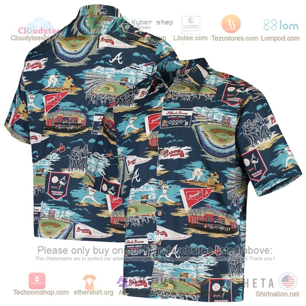 Atlanta Braves Reyn Spooner Scenic Button-Up Hawaiian Shirt