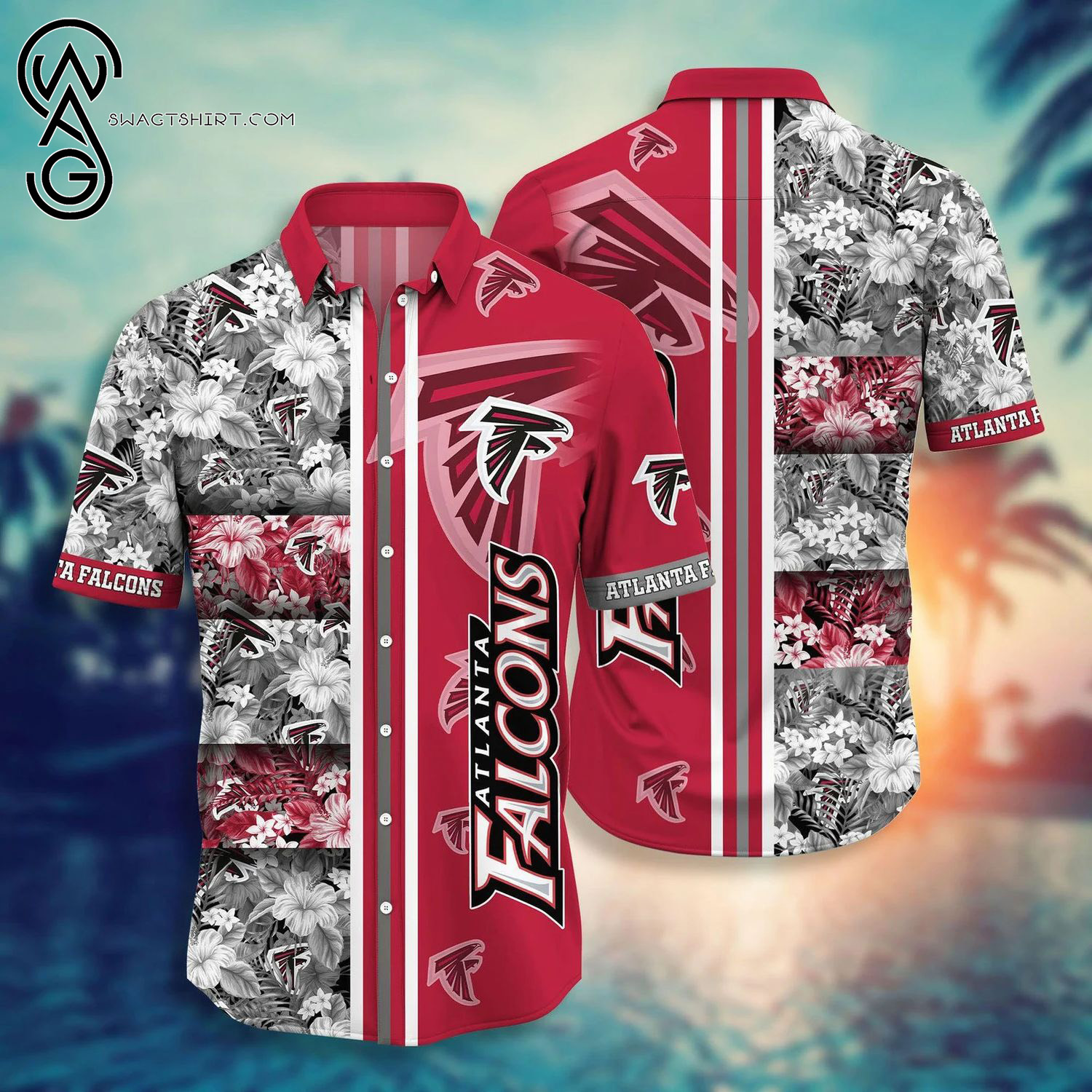 Atlanta Falcons Floral Tropical Full Print Hawaiian Shirt