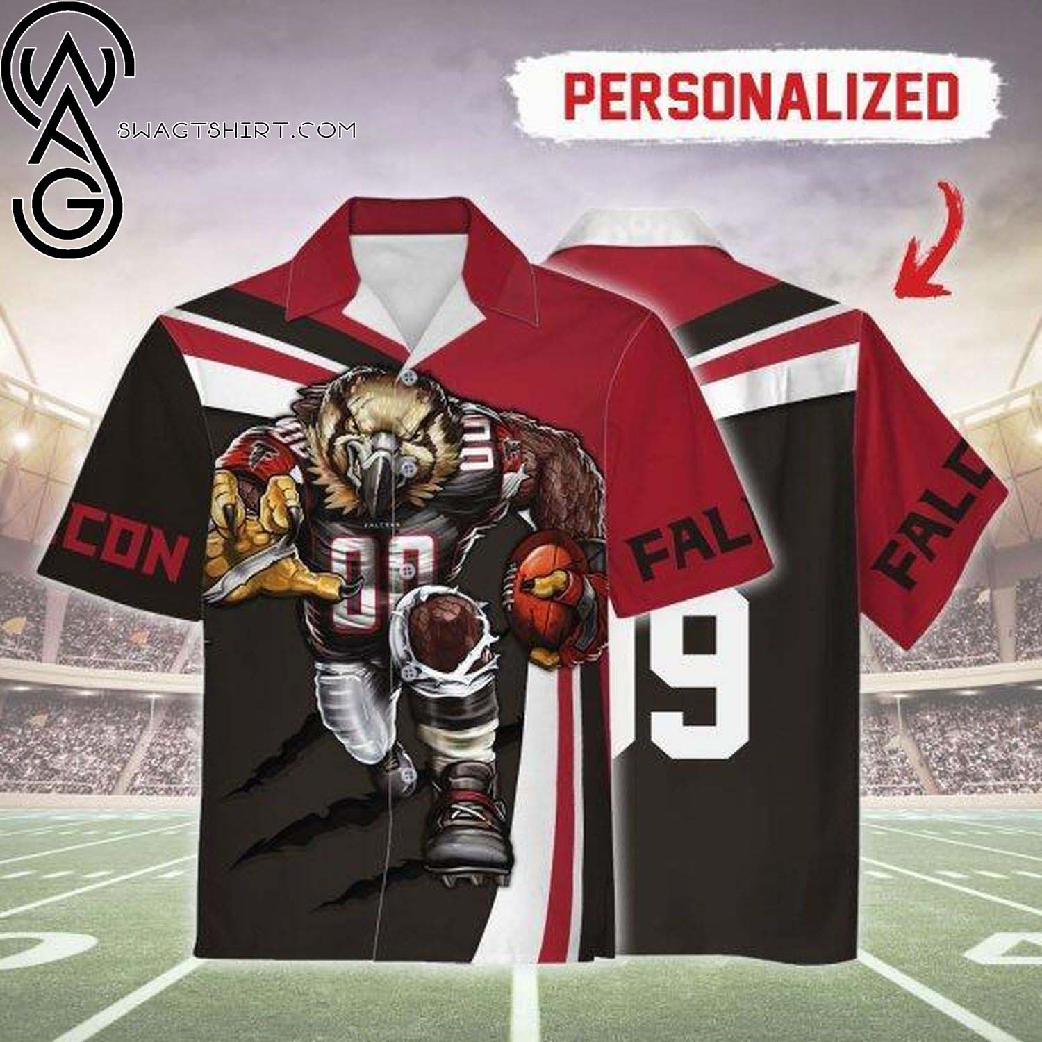 Atlanta Falcons Football Team Full Printing Hawaiian Shirt