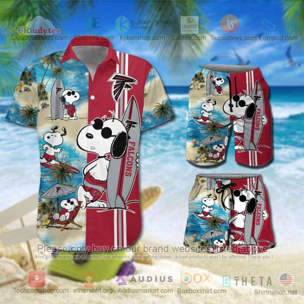 Atlanta Falcons Snoopy NFL Hawaiian Shirt, Short