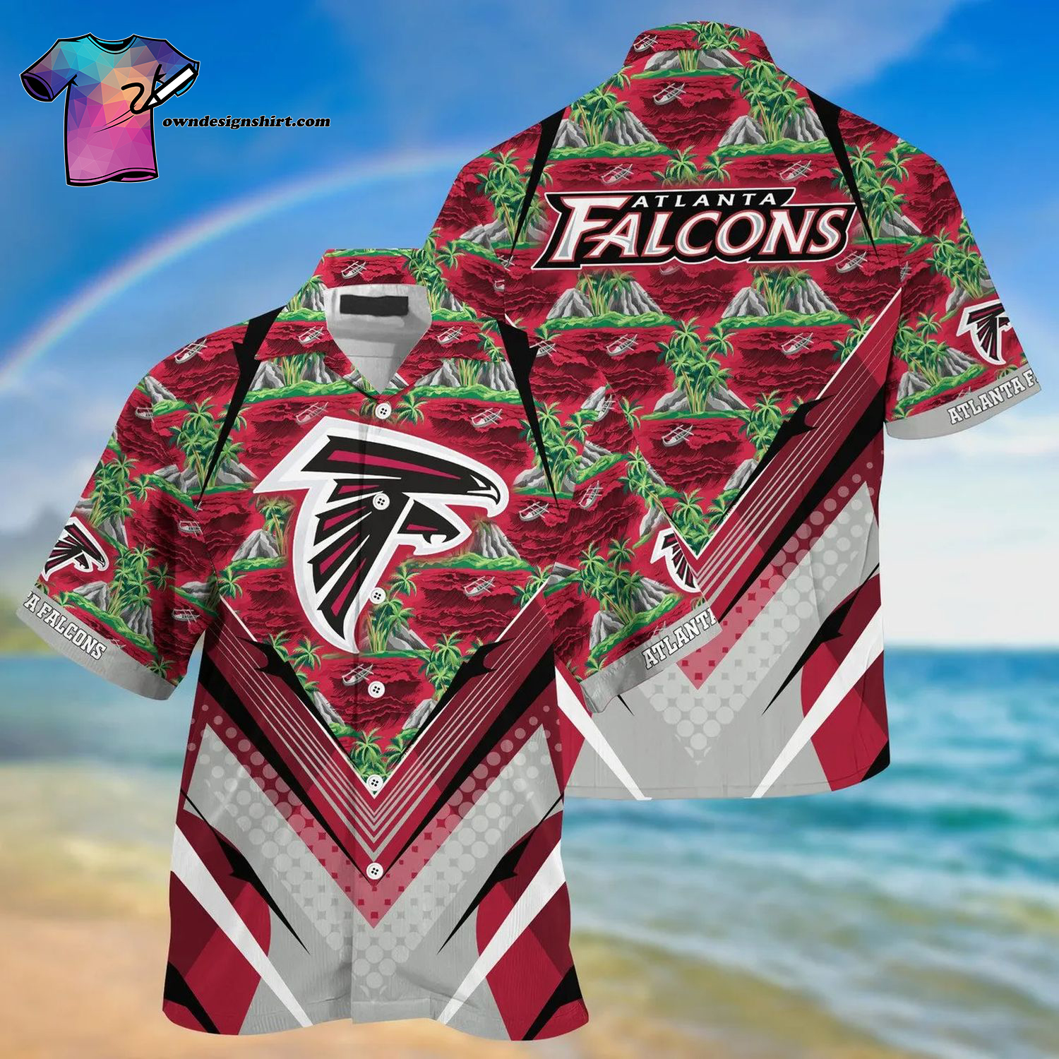 Atlanta Falcons NFL Tropical All Over Print Hawaiian Shirt