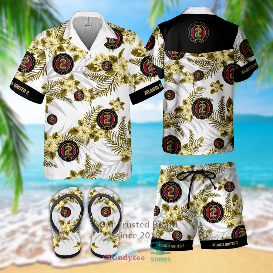 Atlanta United FC Floral Black Hawaiian Shirt