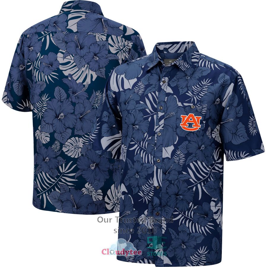 Auburn Tigers Colosseum The Dude Camp Navy Hawaiian Shirt