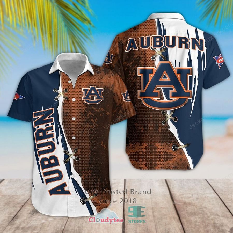 Auburn Tigers Colosseum Make Like a Tree Camp Navy Hawaiian Shirt