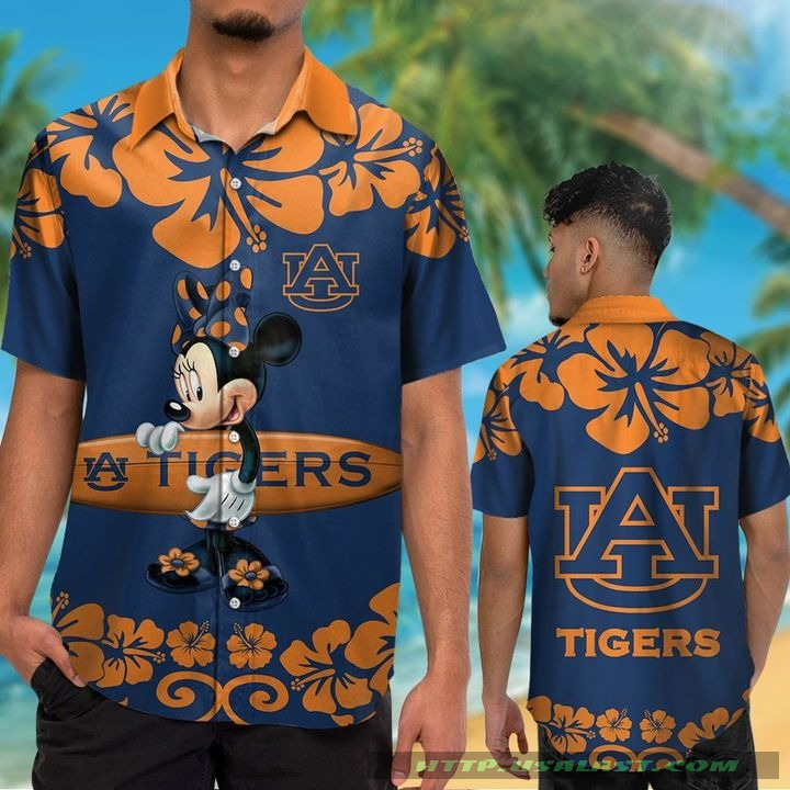 Auburn Tigers Minnie Mouse Aloha Hawaiian Shirt