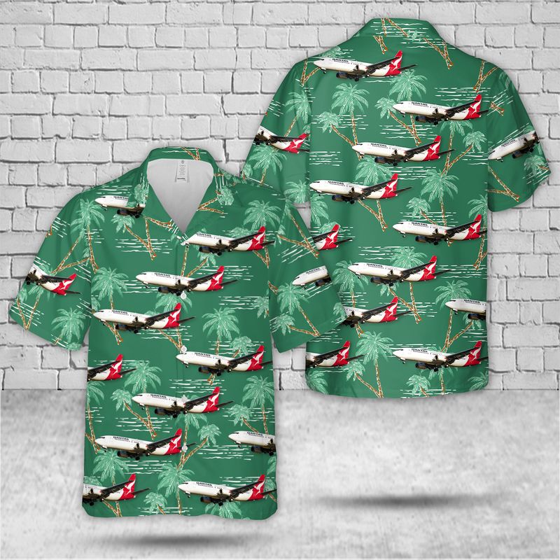 Australia Qantas Jetconnect Boeing 737-838 Hawaiian Shirt