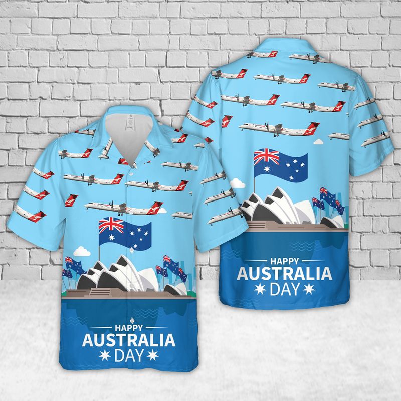 Australia QantasLink Boeing 717-200 Hawaiian Shirt