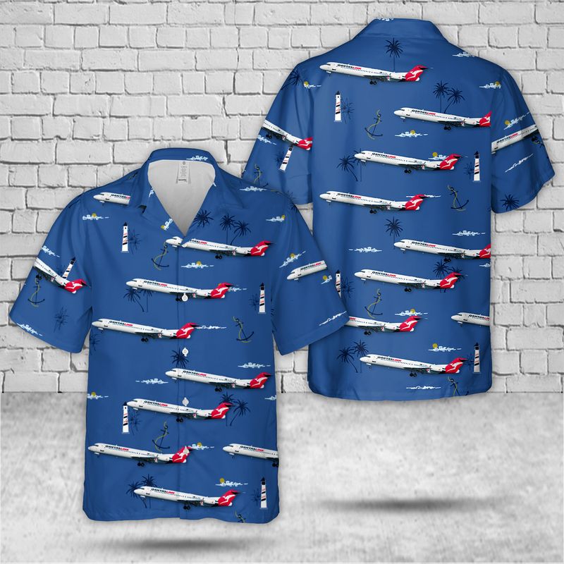 Australia QantasLink Network Aviation Airbus A320-232 Hawaiian Shirt