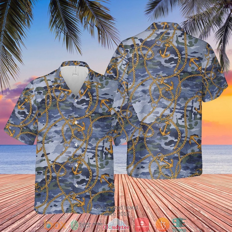 Australian Navy Flag Short Sleeve Hawaiian Shirt