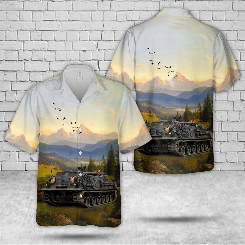 Austrian Army Leopard 2A4 Hawaiian Shirt