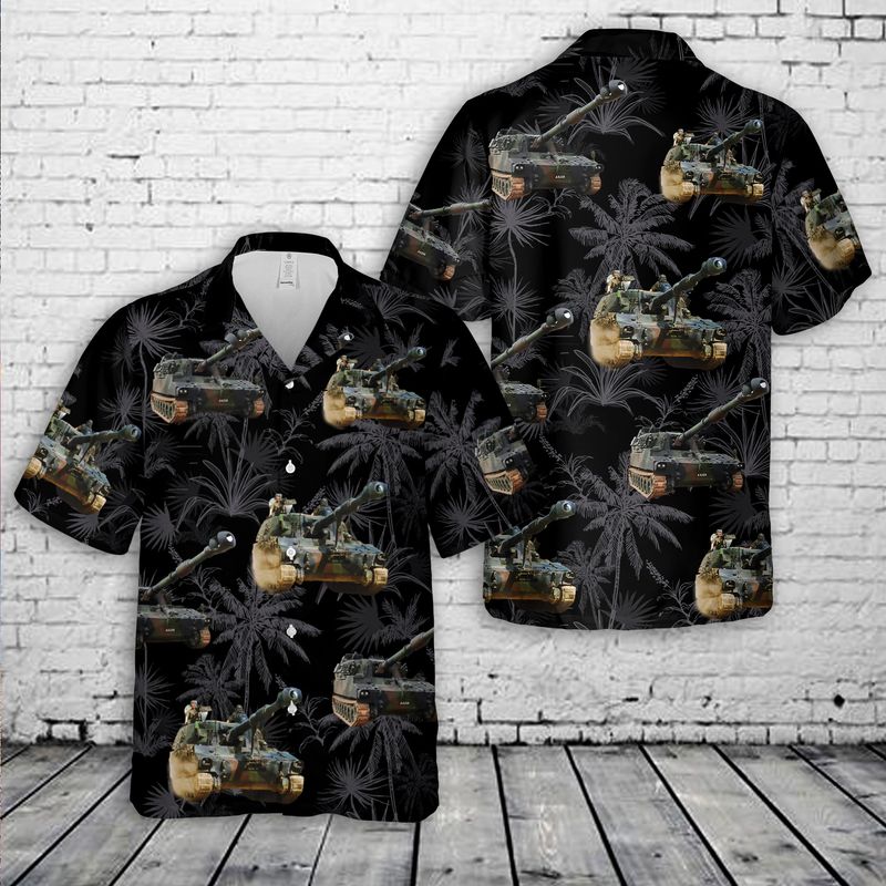 Austrian Army Leopard 2A4 Main Battle Tank Hawaiian Shirt