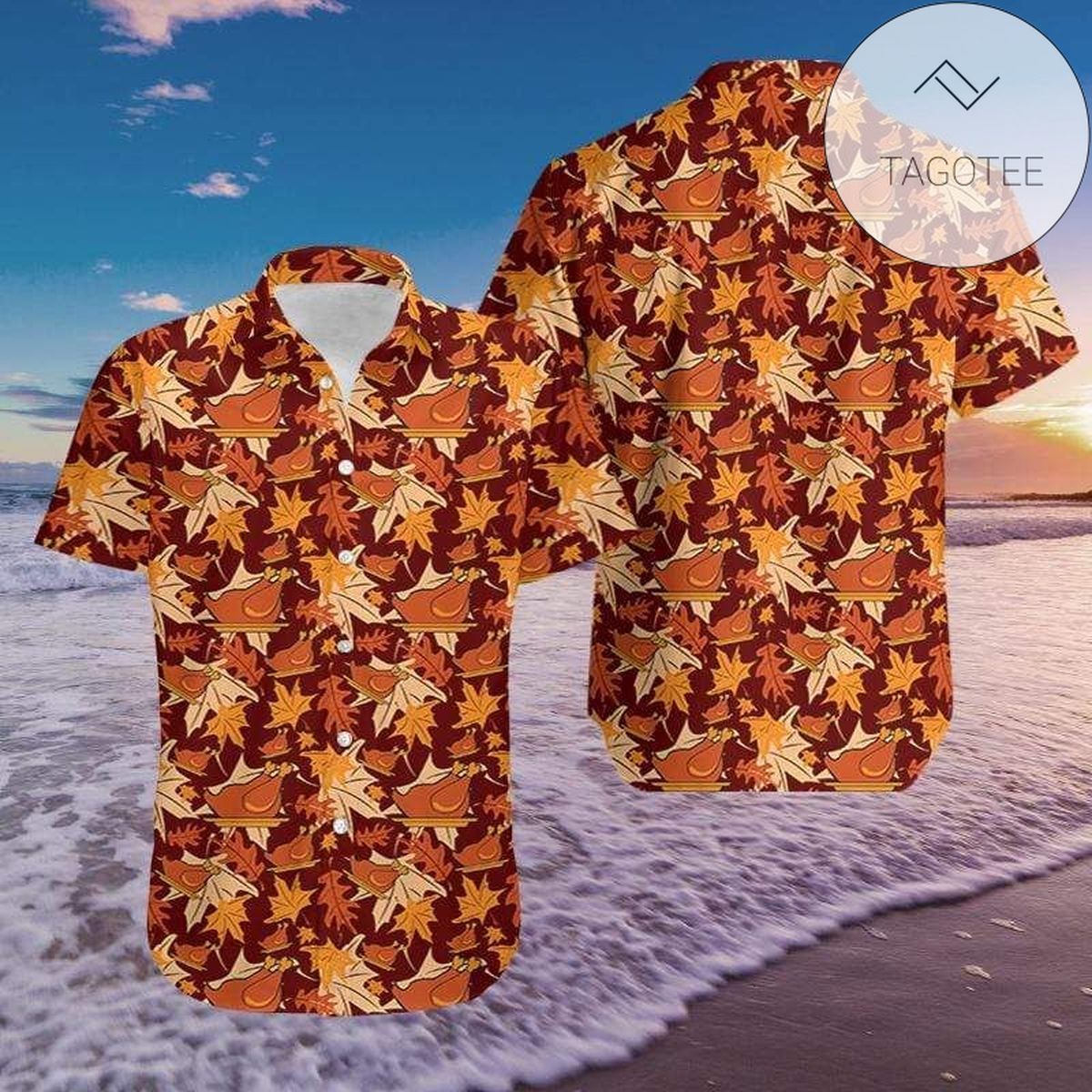 Autumn Thanksgiving Turkey Hawaiian Aloha Shirts