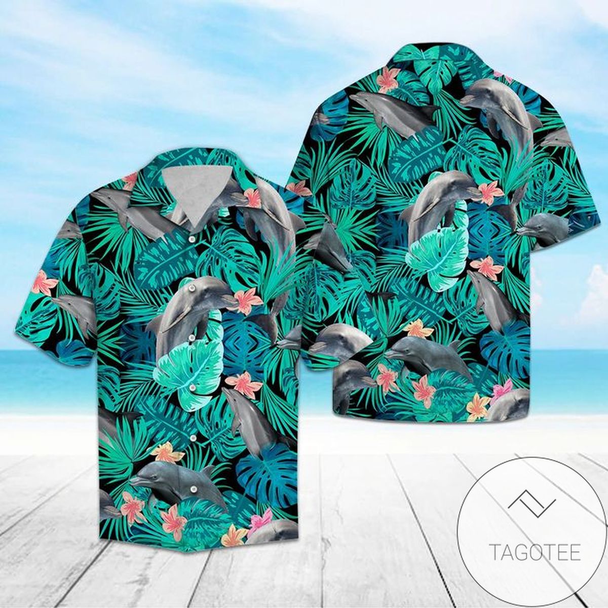 Awesome Dolphin Hawaiian Shirt Summer Button Up Shirt For Men Hawaiian Summer Trends Shirt 2020