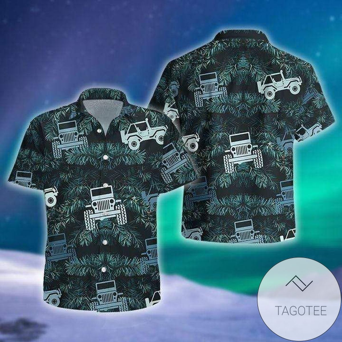 Awesome Jeep Green Leaf Aloha Authentic Hawaiian Shirt 2022s