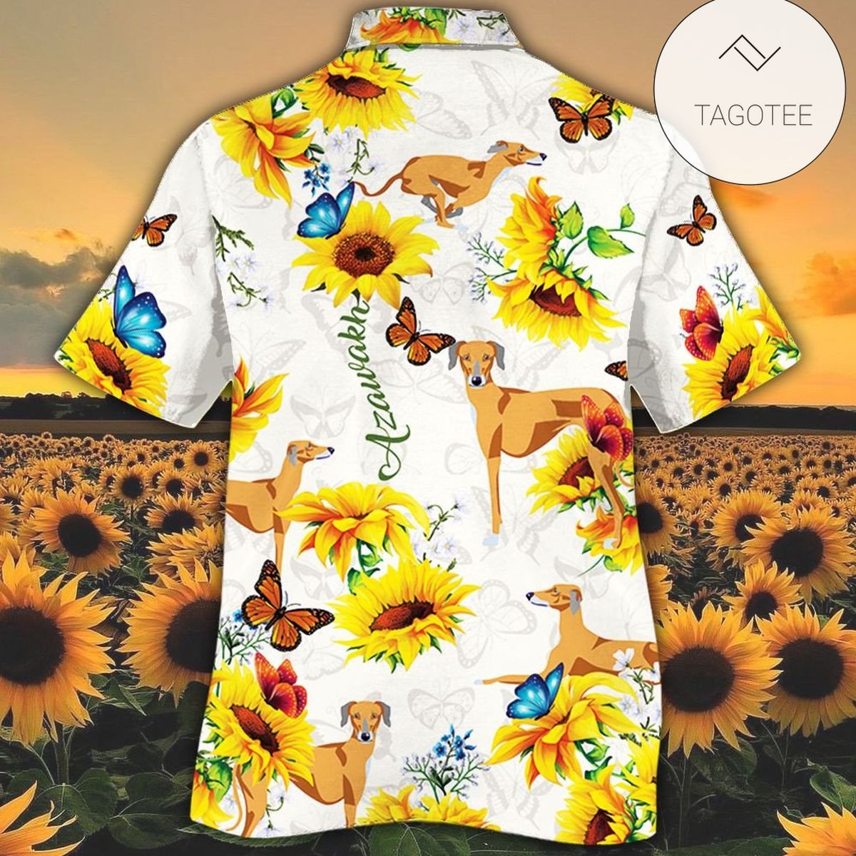 Azawakh Dog Lovers Tropical Plant Hawaiian Shirt