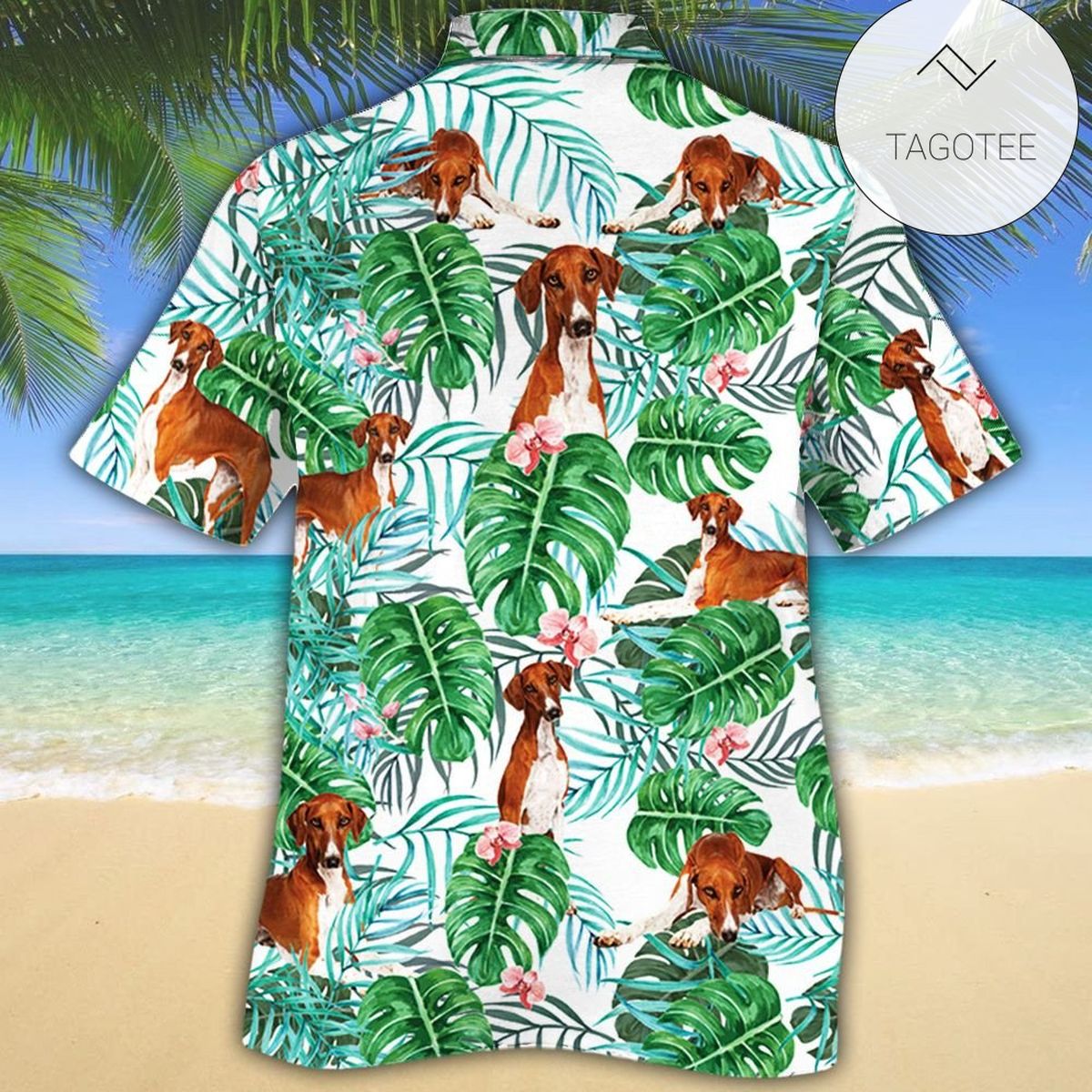 Azawakh Dog Lovers Red Tribal Hawaiian Shirt