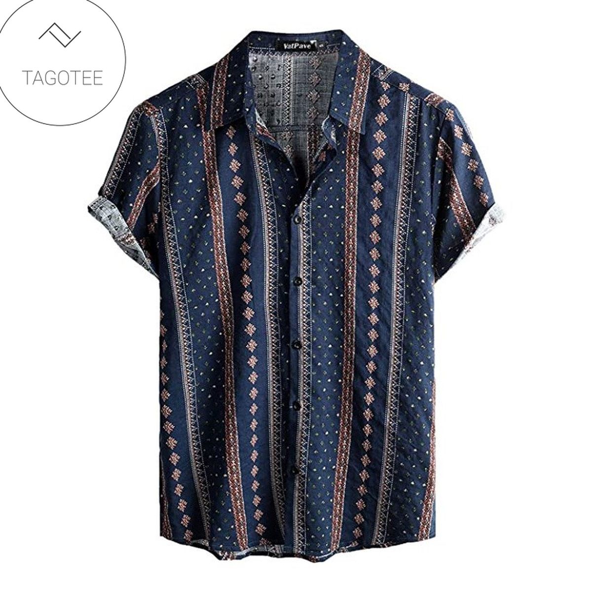 Aztec For Men And Women Graphic Print Short Sleeve Hawaiian Casual Shirt