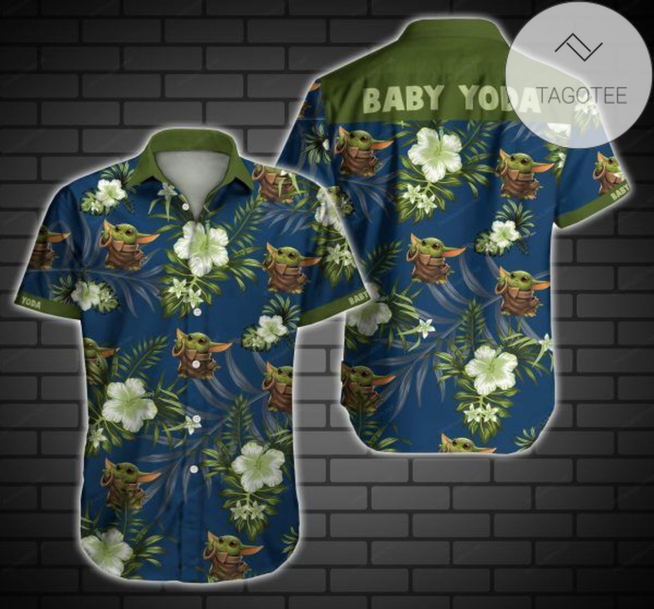 Baby Yoda Christmas Star Wars Disney 2 For men And Women Graphic Print Short Sleeve Hawaiian Casual Shirt