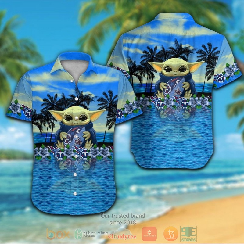 Baby Yoda hug Tito’s Handmade Vodka 3d Hawaiian Shirt