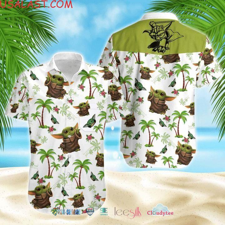 Baby Yoda Crown Royal On Beach Hawaiian Shirt And Short