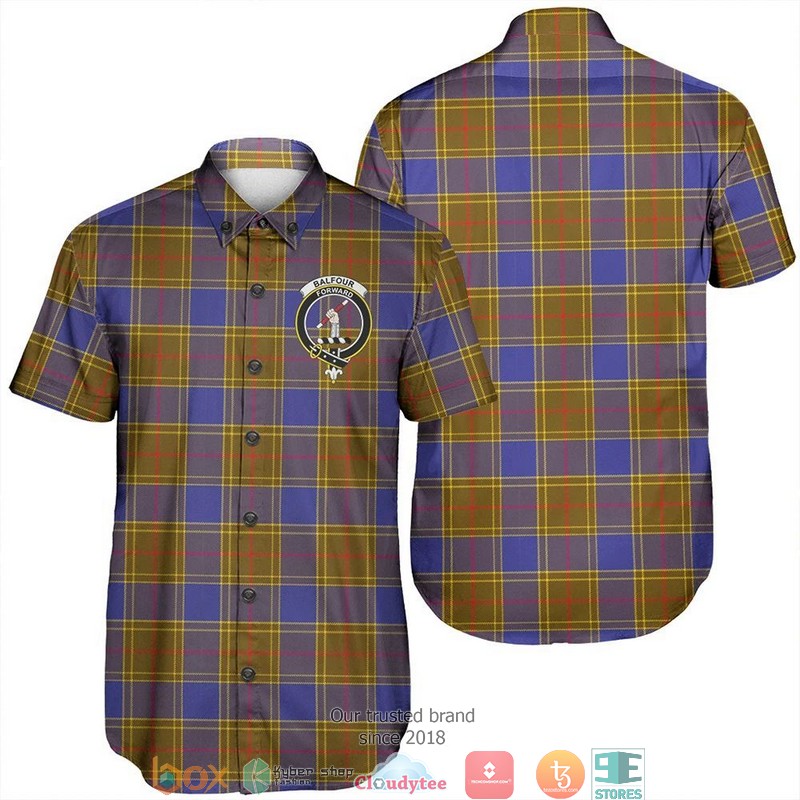 Balfour Modern Tartan Short Sleeve Hawaiian Shirt