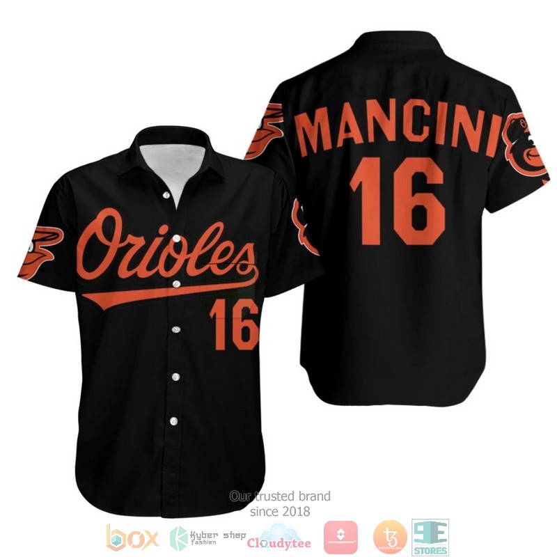 Baltimore Orioles 16 Mancini Jersey Inspired Hawaiian Shirt