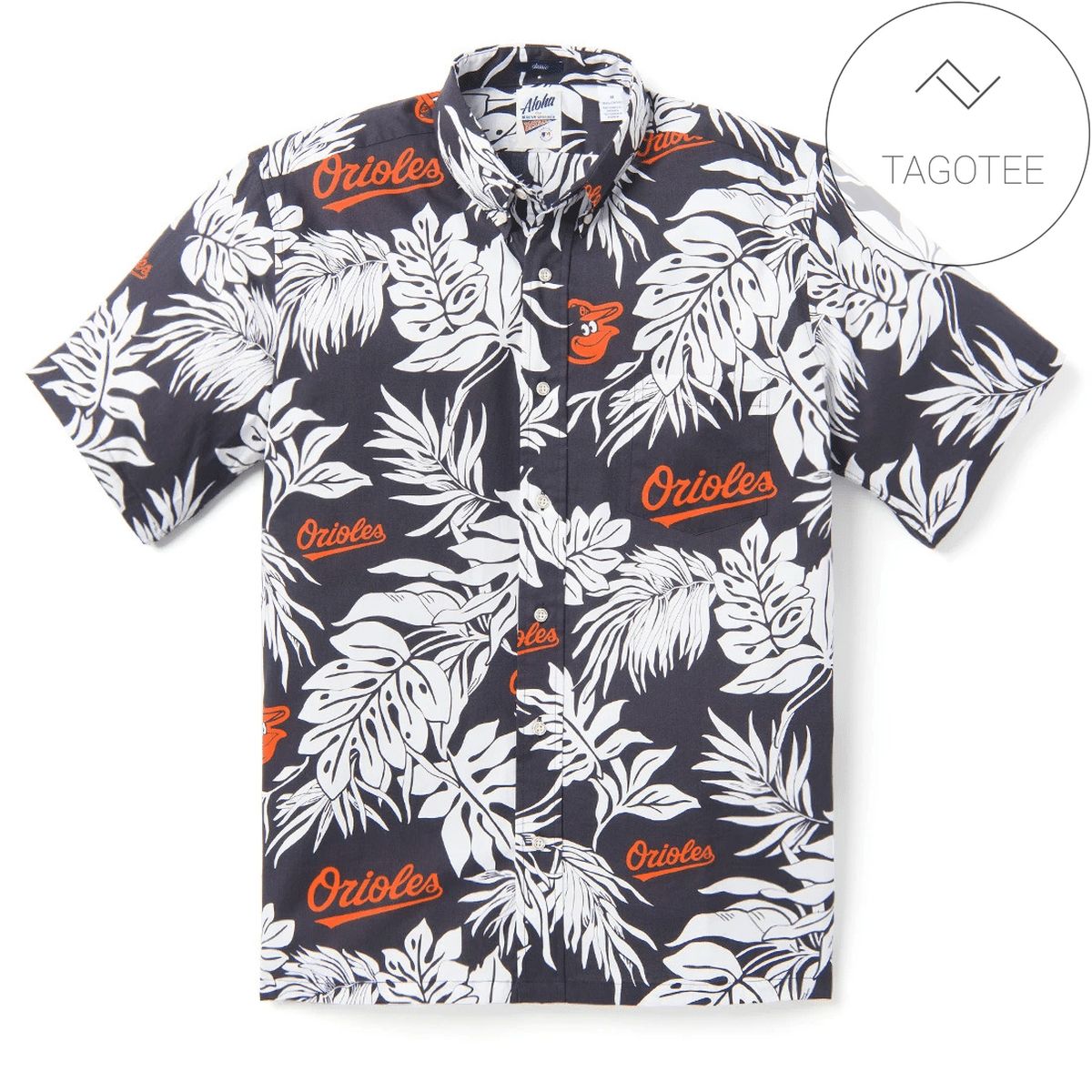 Baltimore Orioles Orange Hawaiian Shirt