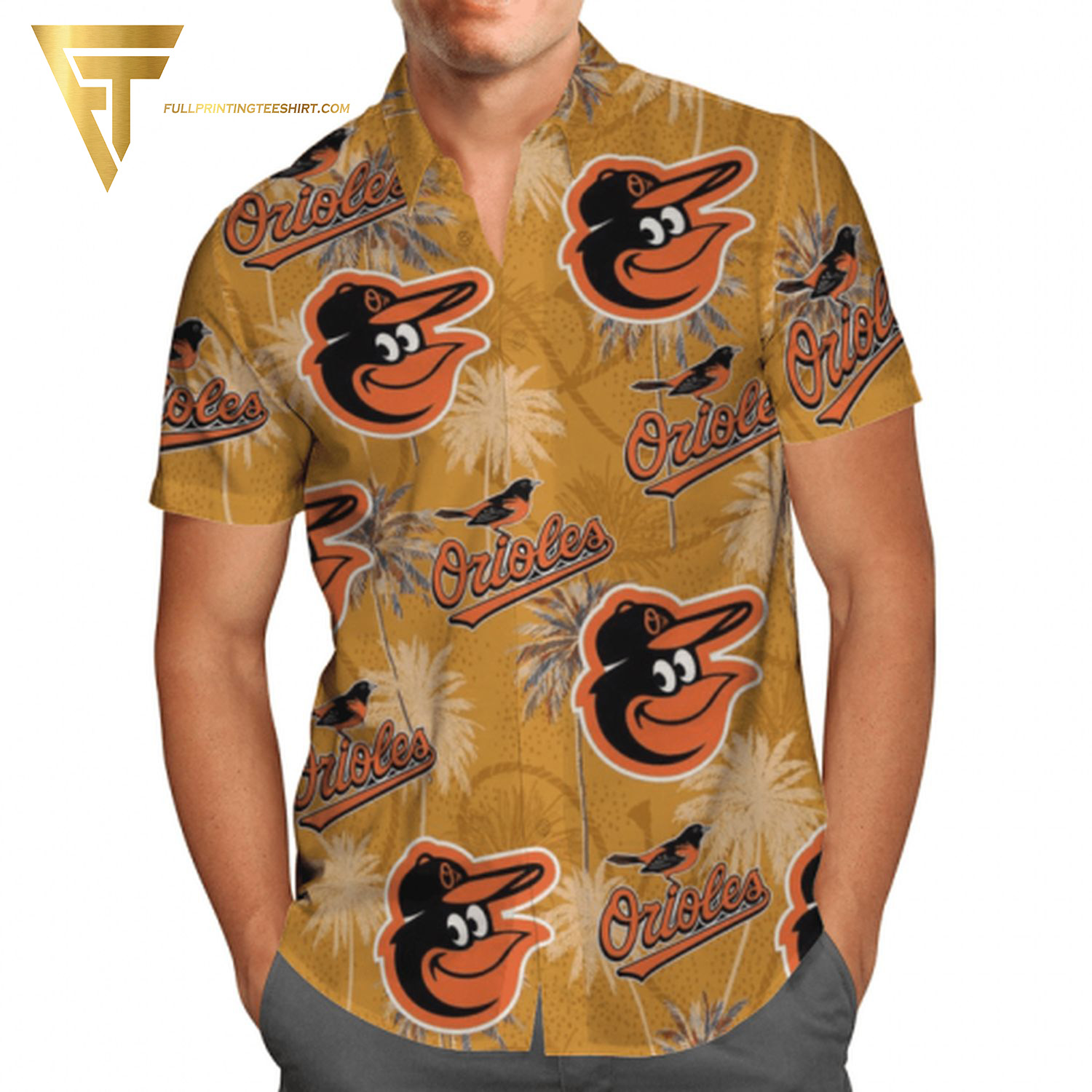 Baltimore Orioles Baseball Team Summer Hawaiian Shirt