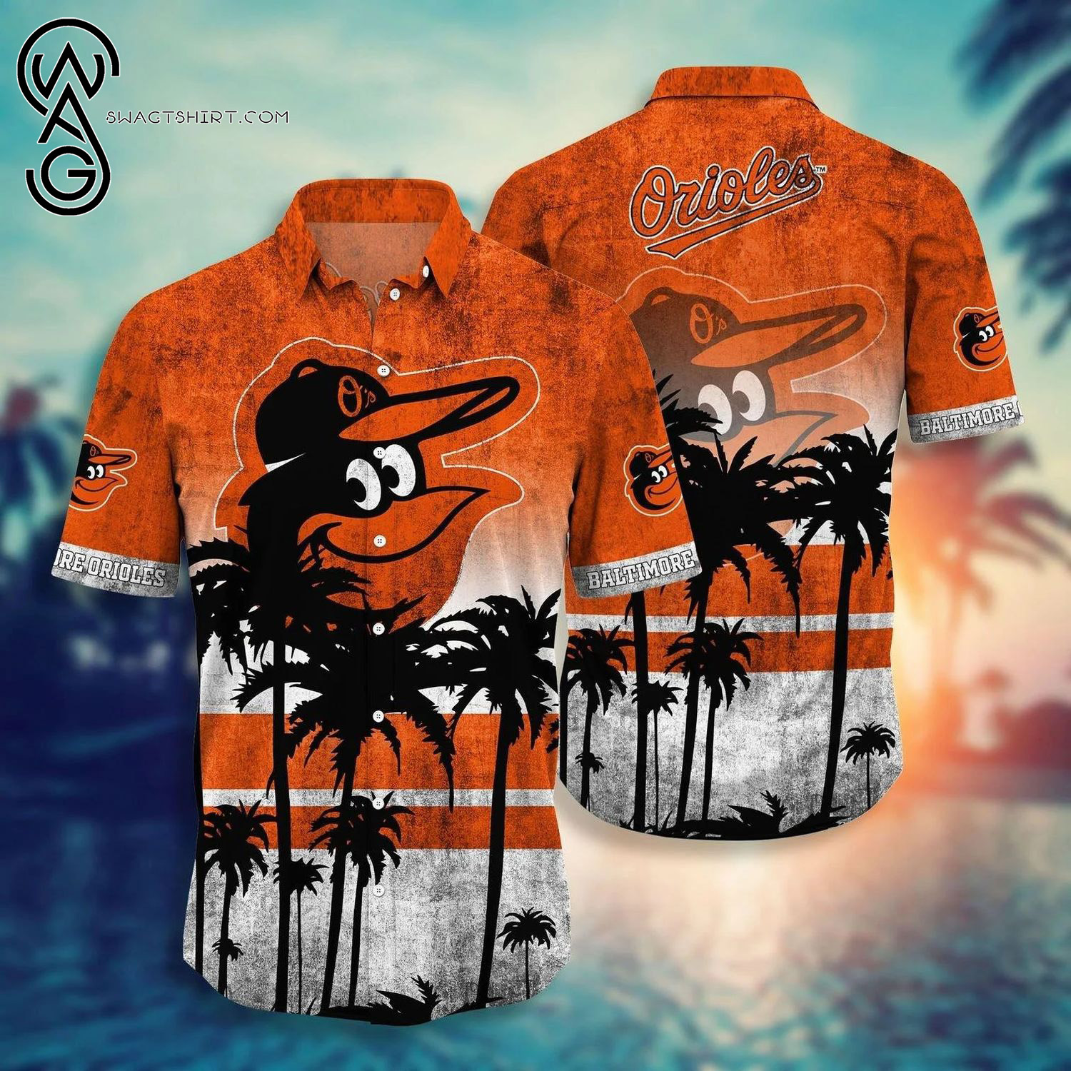 Baltimore Orioles Tropical Summer Full Print Hawaiian Shirt