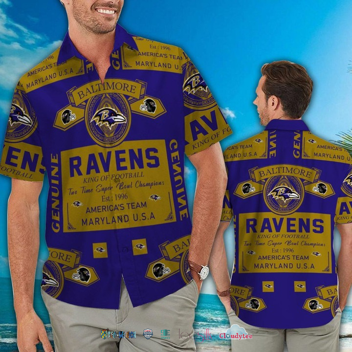 Baltimore Ravens King Of Football America’s Team Hawaiian Shirt