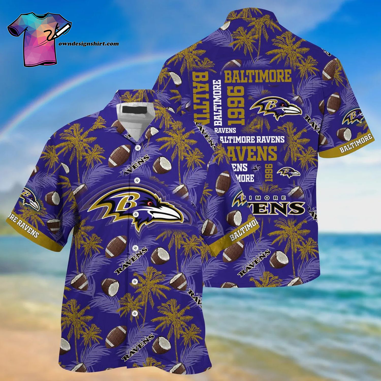 Baltimore Ravens NFL Team Summer Hawaiian Shirt