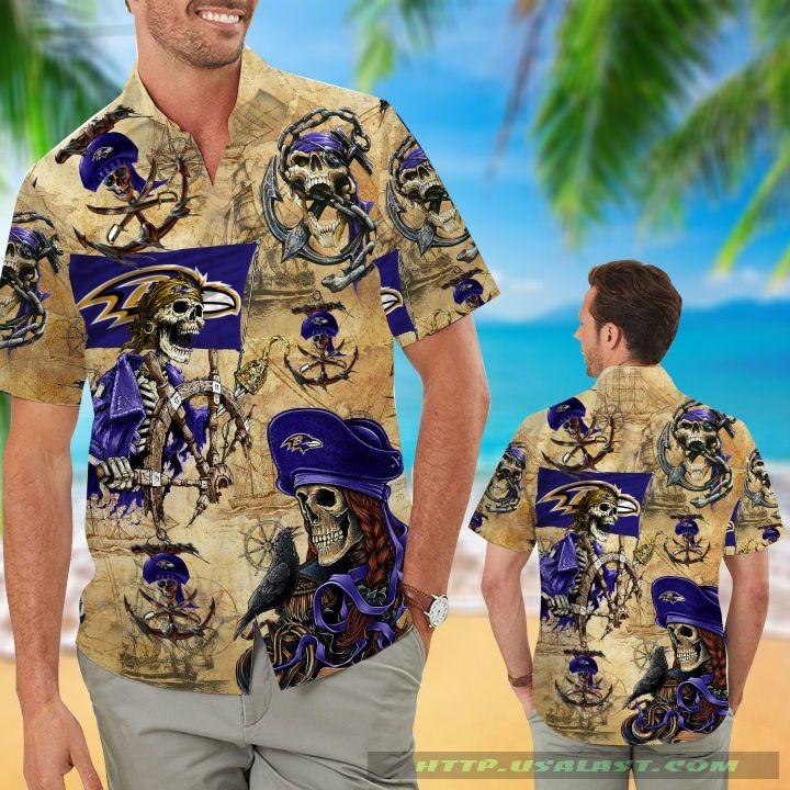 Baltimore Ravens Pirates Aloha Hawaiian Shirt