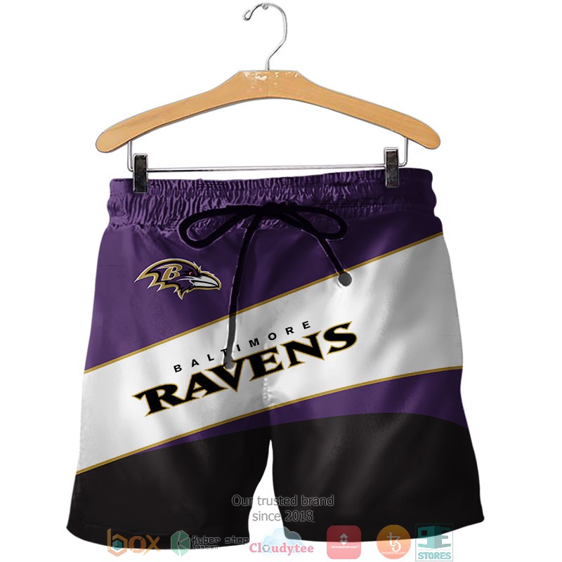 Baltimore Ravens NFL palm tree Hawaiian Shirt