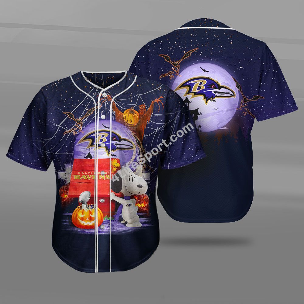 Baltimore Ravens Snoopy Baseball Jersey