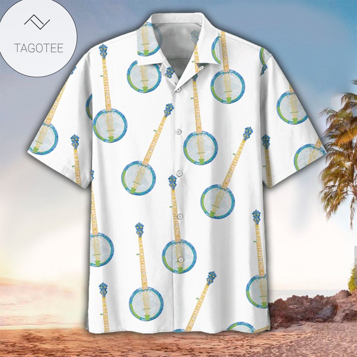 Banana Mens Hawaiian Shirt Banana Button Up Shirt