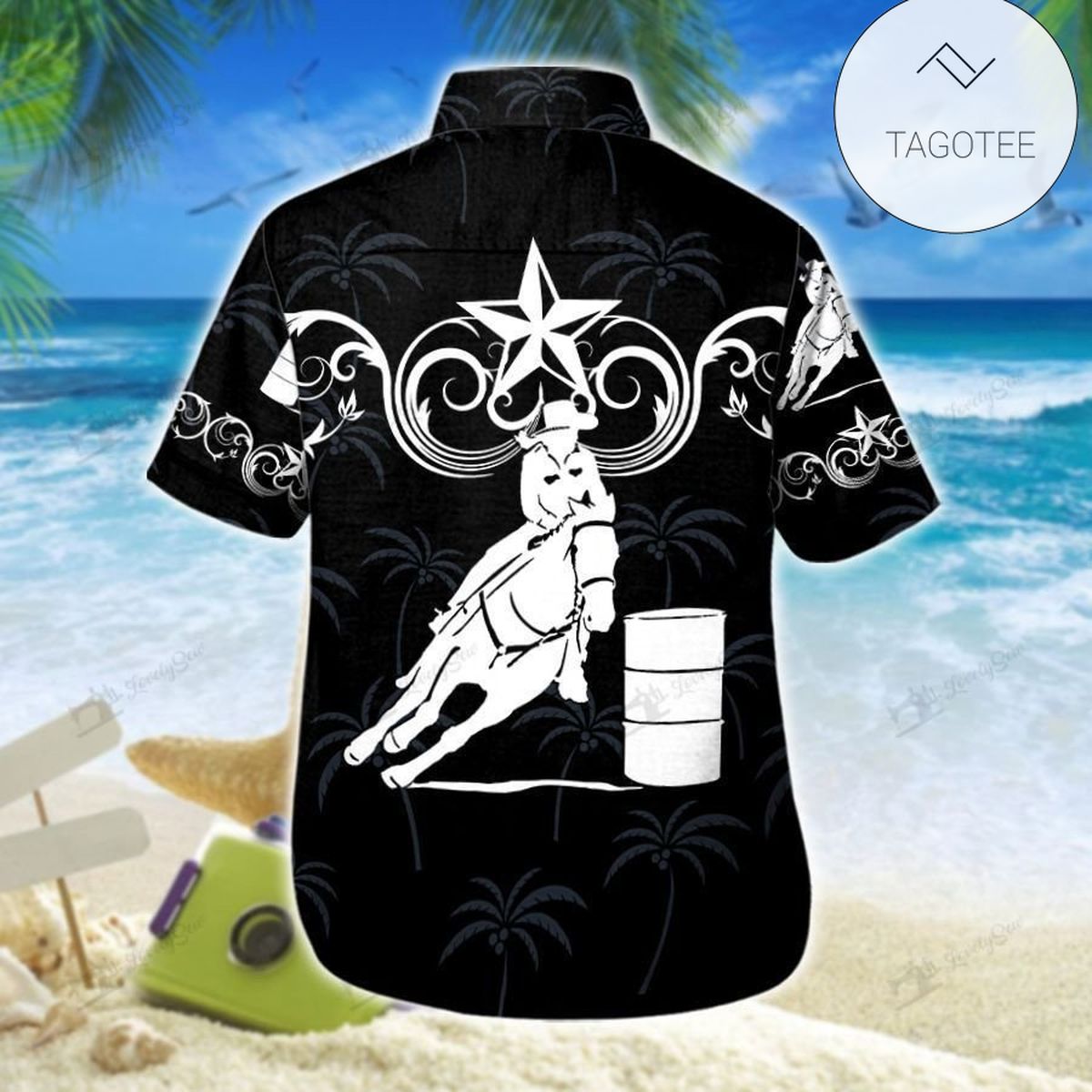 Barrel Racing Sunset Hawaiian Shirt