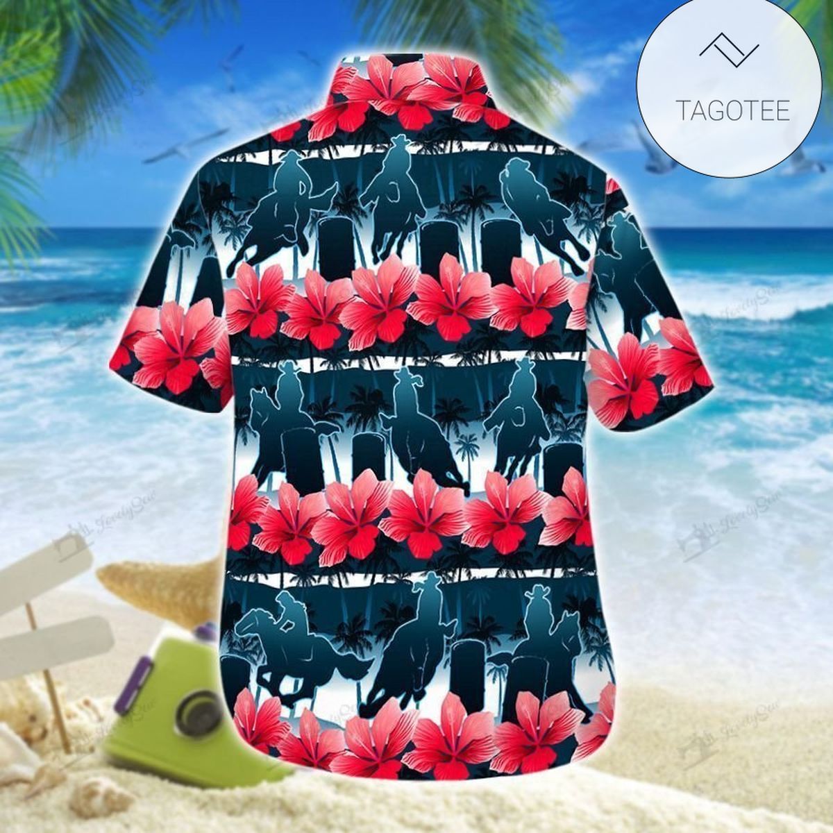 Baroque Floral Goat Head Inverted Cross Gothic Satan Hawaiian Shirt