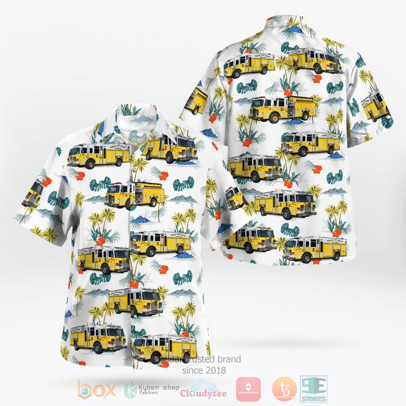 Barrie Fire and Emergency Service Ontario Canada Fleet Hawaiian Shirt