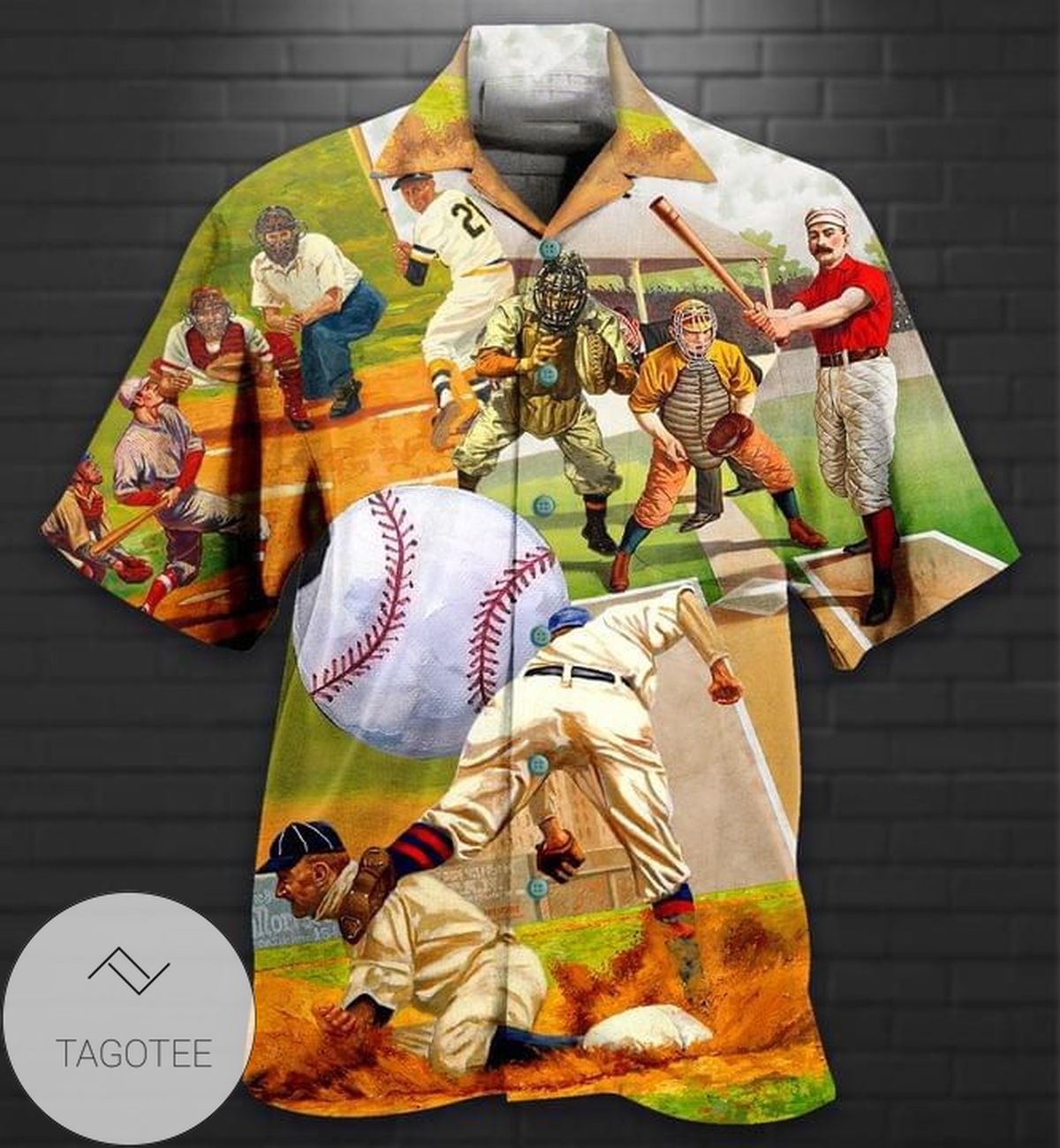 Baseball Simple Hawaiian Aloha Shirts Fantastic 0309h