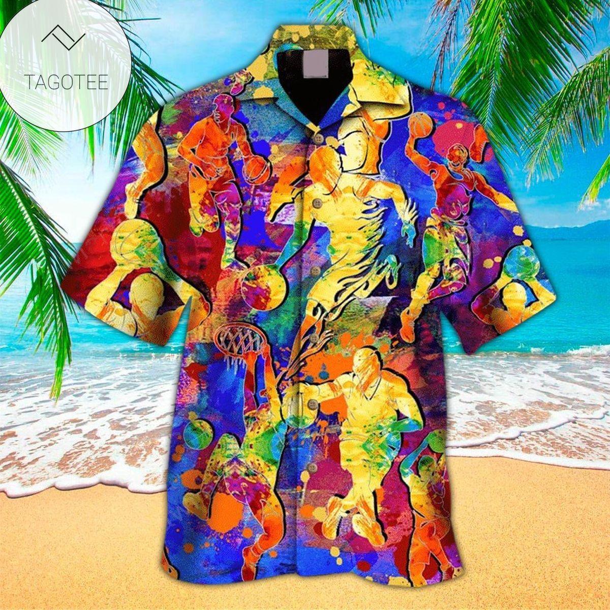 Basketball Colorful Light Hawaiian Aloha Shirts