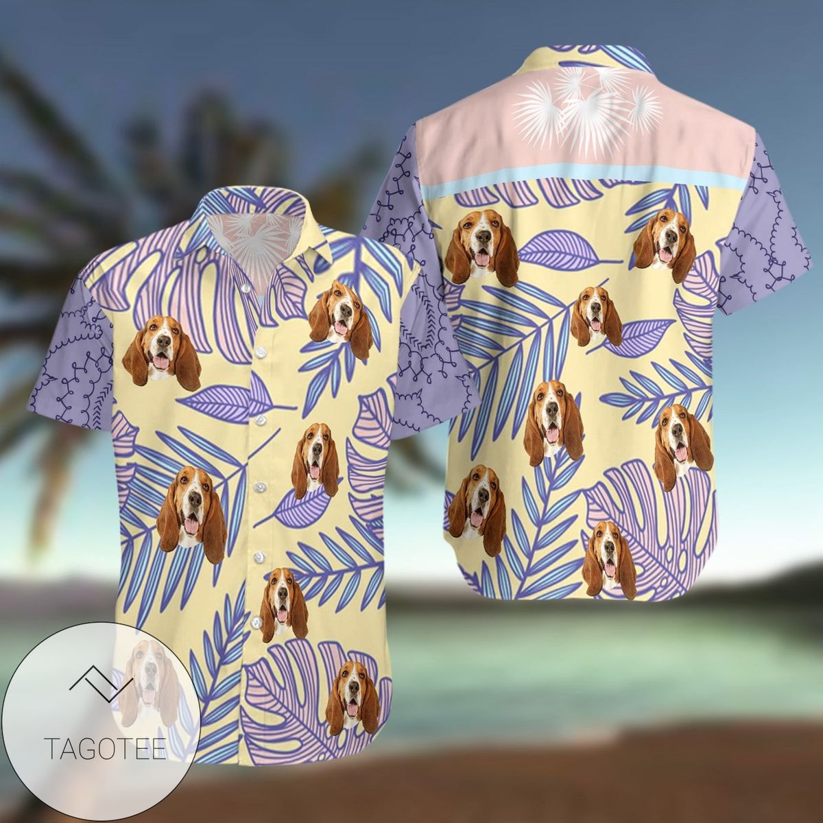 Basset Hound Dog Lovers Pineapple Hawaiian Shirt