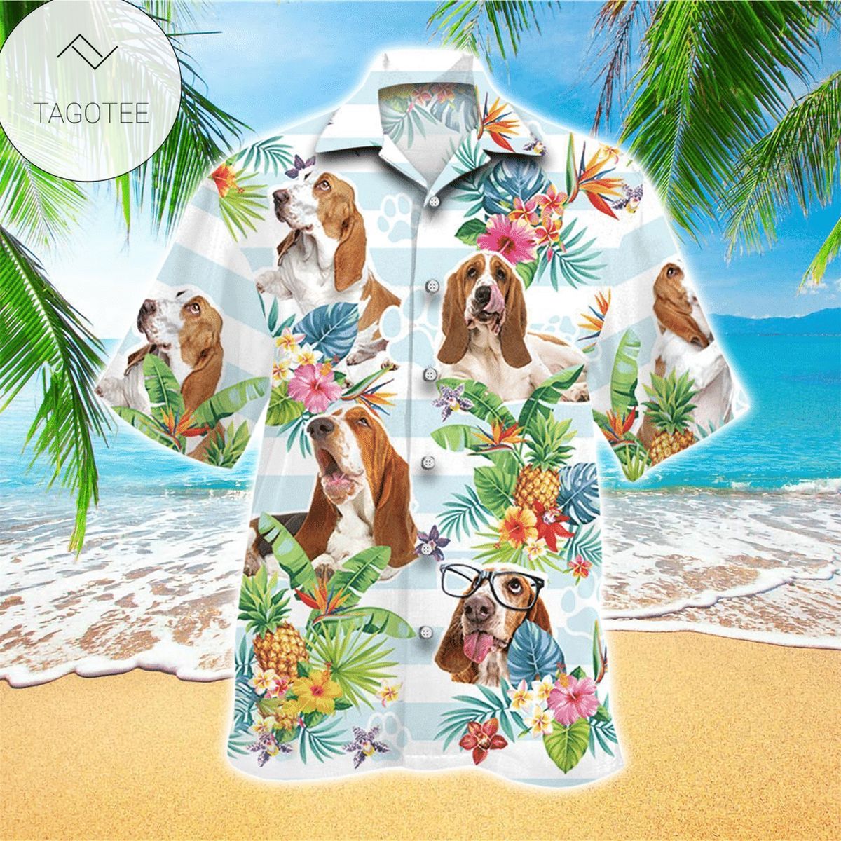 Basset Hound Hawaiian Shirt Perfect Basset Hound Clothing